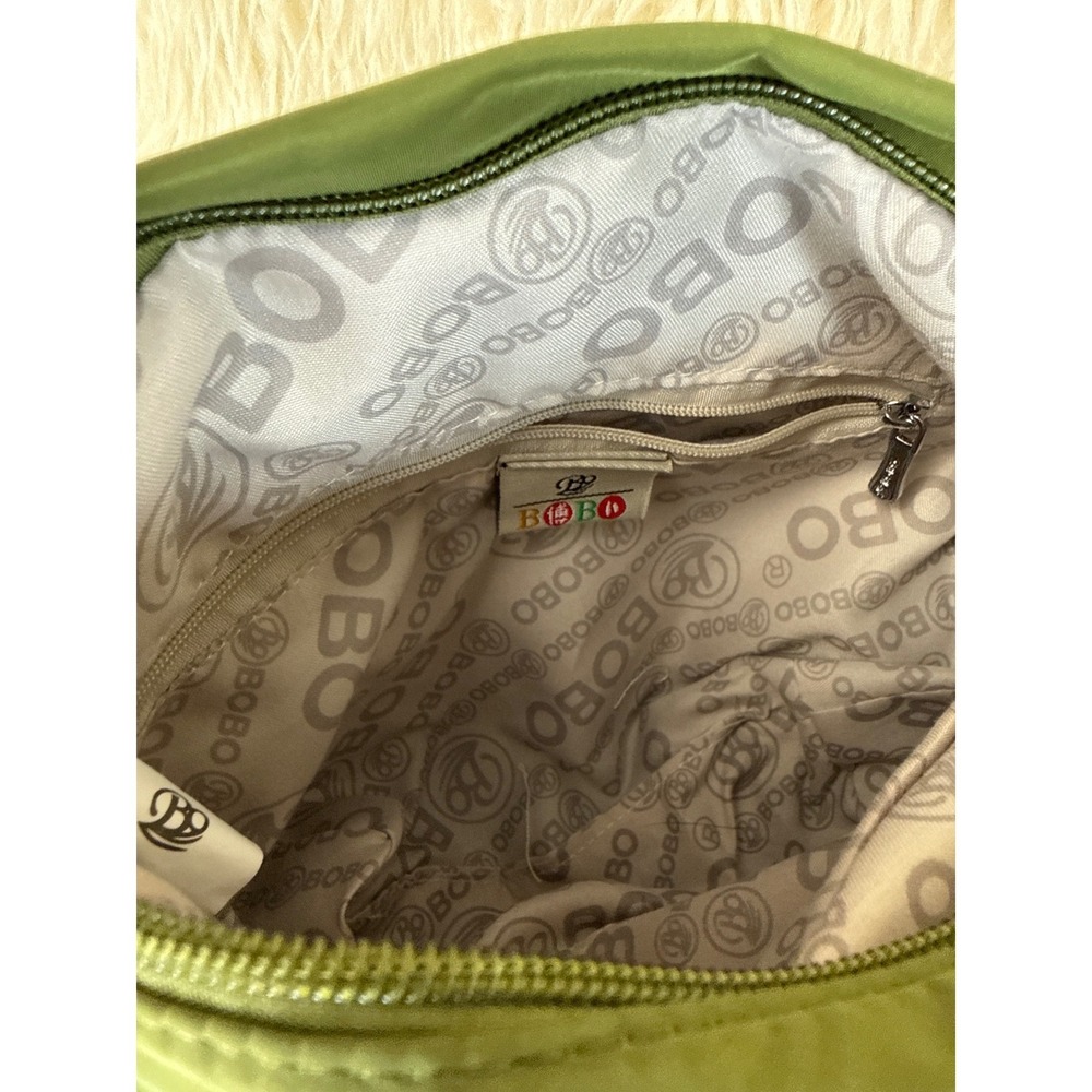 BOBO Olive Green Nylon Crossbody Bag Unisex Adjustable Strap Messenger Travel - Picture 6 of 14